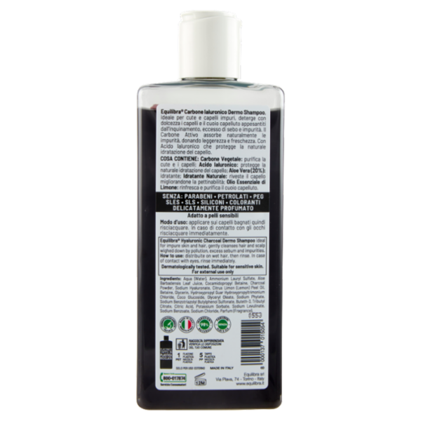 equilibra Carbone Ialuronico Dermo Shampoo Detox 265 ml