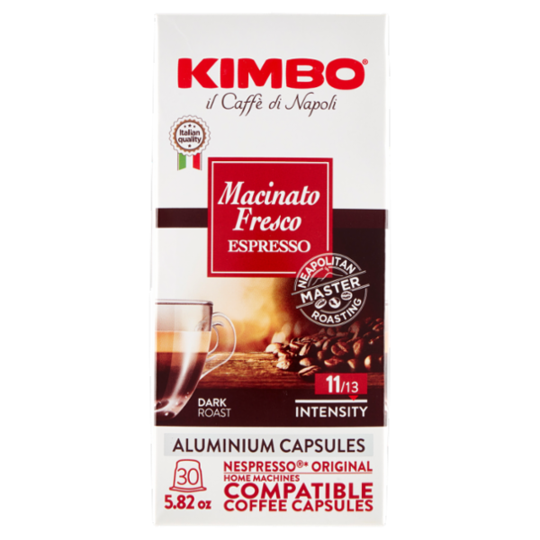 Kimbo Macinato Fresco Espresso Capsule Compatibili con le Macchine Nespresso* 30 x 5.5 g