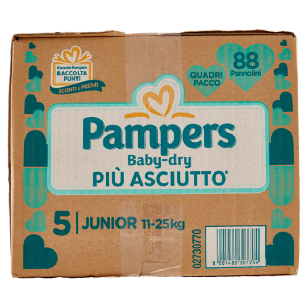 Pampers Baby-dry Junior 88 pz