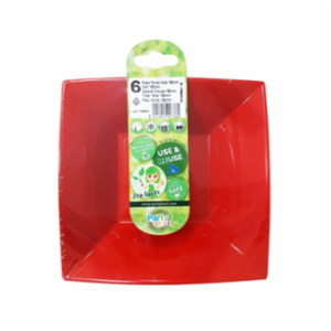 Nice Piatto Fondo Rosso 18x18 Pezzi 6