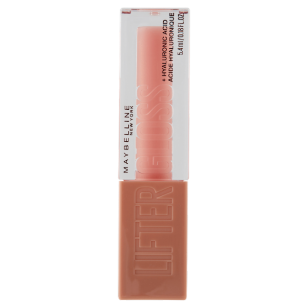 Maybelline New York Lifter Gloss, Lucidalabbra con acido ialuronico, Ice (002), 5,4 ml