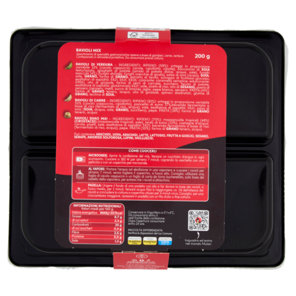 Mulan Ravioli Mix 10 Pezzi 200 g