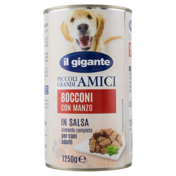 IL GIGANTE Piccoli Grandi Amici Bocconi con Manzo in Salsa 1250 g