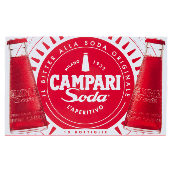 Campari Soda l'Aperitivo Bitter alla Soda Bottiglie 10 x 9,8 cl