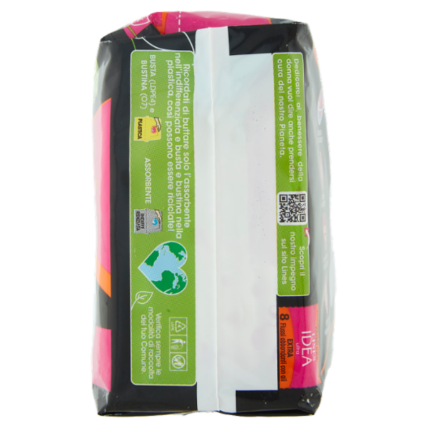 Lines Idea ultra Extra - flussi abbondanti con ali 8 pz