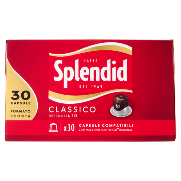 Splendid Classico 10 - 30 Capsule Caffè Compatibili con Macchine Nespresso*® Original 156g
