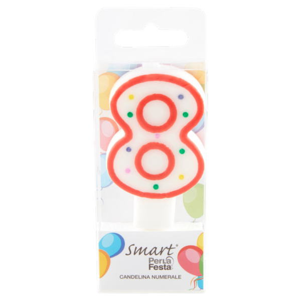 Smart PerLa Festa Candelina Numerale 8 1 pz