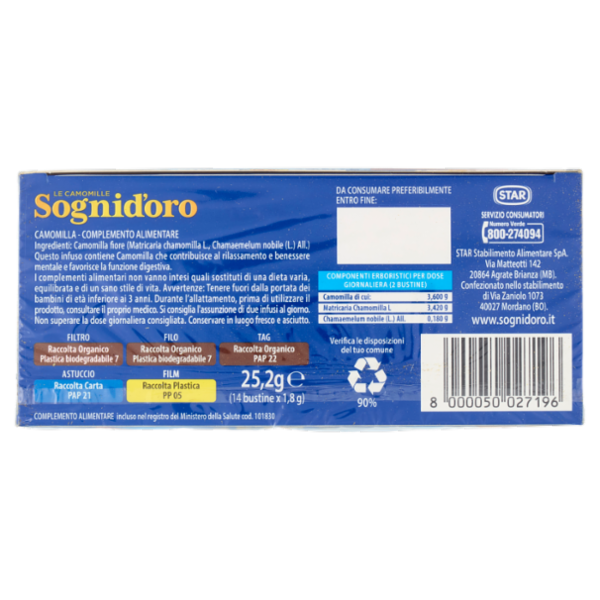 Sognid'oro Le Camomille DoppioFiore 14 x 1,8 g