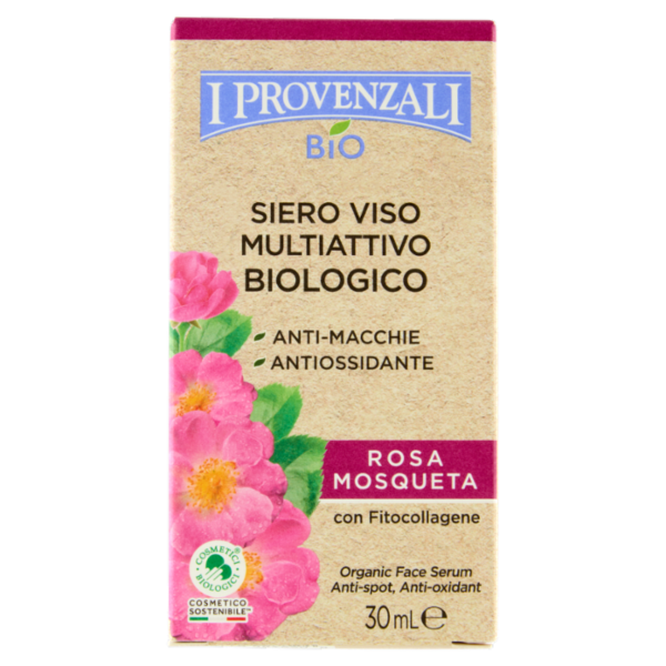 I Provenzali Bio Siero Viso Multiattivo Biologico Rosa Mosqueta 30 mL