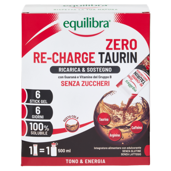 equilibra Re-Charge Taurin Zero Stick Gel 6 x 30 ml
