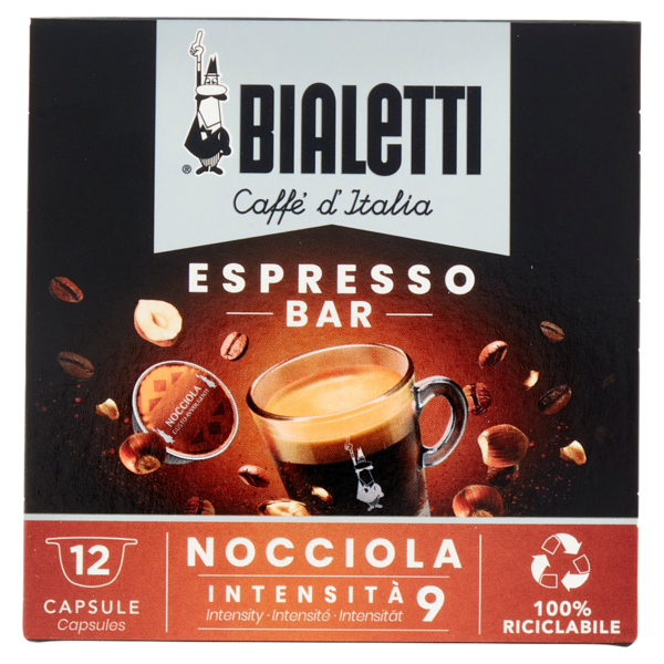 Bialetti Caffè d'Italia Espresso Bar Nocciola 12 Capsule 84 g