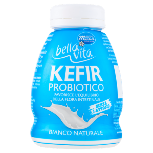 bella vita Kefir Probiotico Senza Lattosio Bianco Naturale 200 g