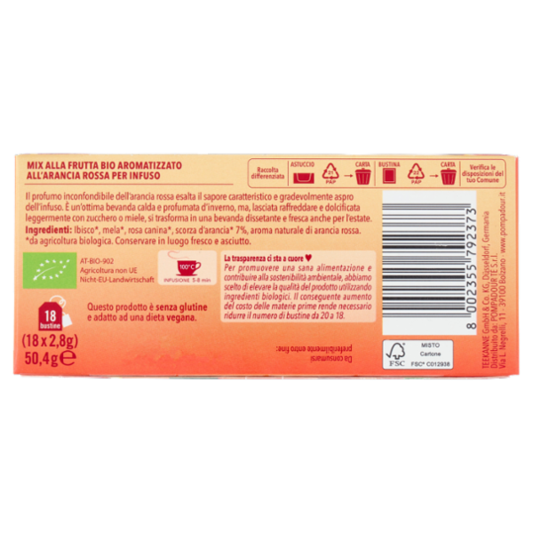 Pompadour Arancia Rossa Bio 18 x 2,8 g