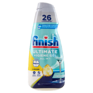 Finish Ultimate + Igiene Gel Limone Liquido Lavastoviglie 26 Lavaggi 560 Ml