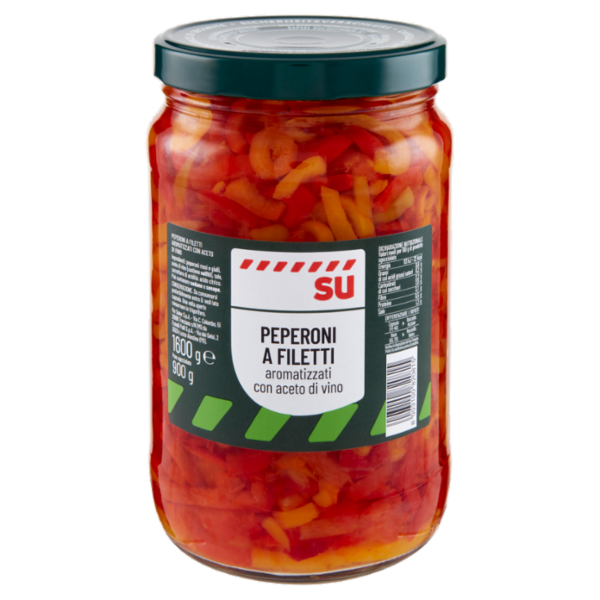Sù Peperoni a Filetti Aromatizzati con Aceto di Vino 1,6 kg