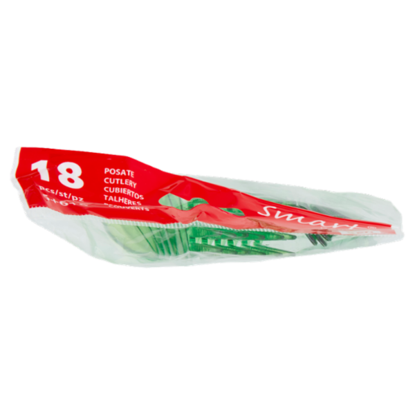 Smart Reusable Posate Green 18 pz