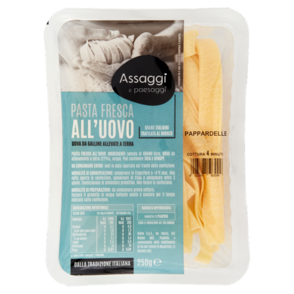 Assaggi e paesaggi Pasta Fresca all'Uovo Pappardelle 250 g