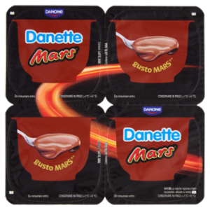 DANETTE Mars, Budino Con Caramello Salato, Cioccolato e Cacao, 4x115g