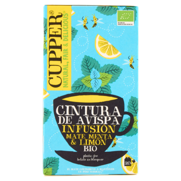 CUPPER My Slim Mate Infuso Bio di Mate Menta e Limone, 20 Bustine 40 g