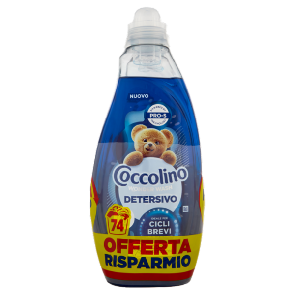 Coccolino Wonder Wash Detersivo Odor Protection 2 x 37 Lavaggi 2 x 1480 ml