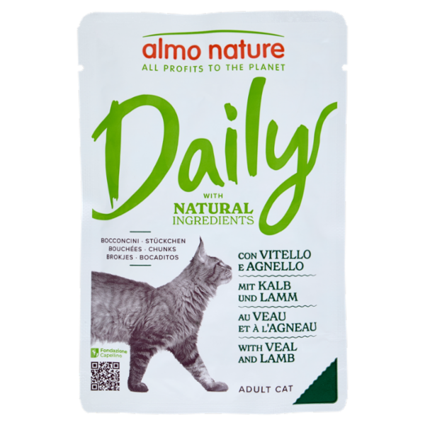 almo nature Daily Adult Cat Bocconcini con Vitello e Agnello 70 g