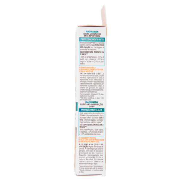 Garnier Ambre Solaire Fluido Anti Imperfezioni alla Niacinamide SPF50 40 ml