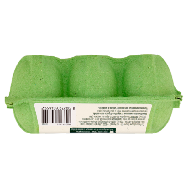 le Naturelle Bio 6 Uova Fresche Biologiche da Galline Allevate Senza l'Uso di Antibiotici* 300 g