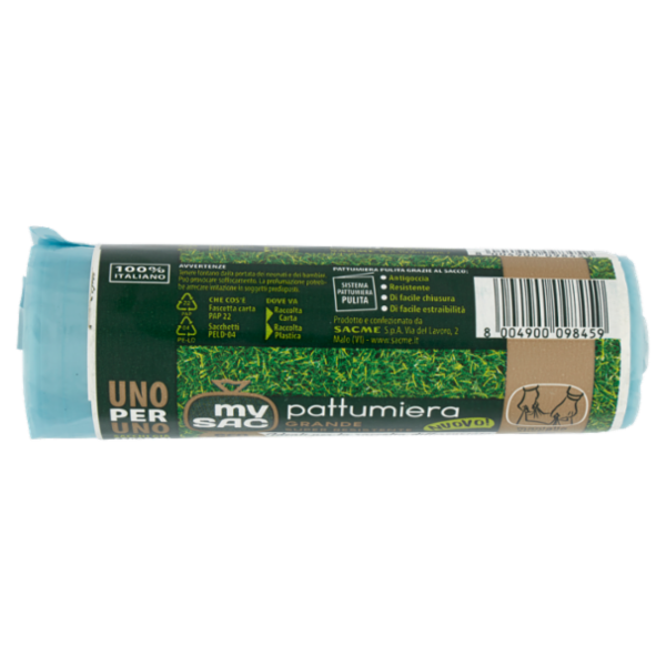 my Sac eco secco Uno per Uno pattumiera Grande 55x75 Profumazione Agrumi Sacchi Trasparenti 15 pz