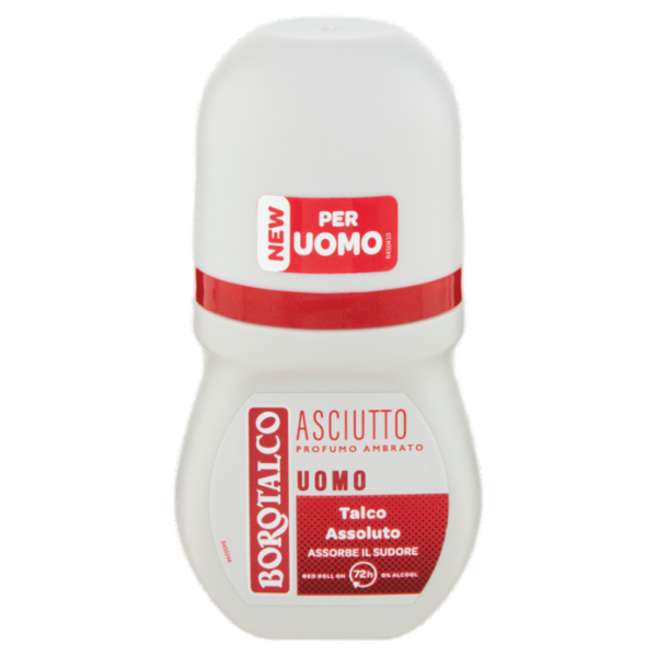 Borotalco Uomo Asciutto Profumo Ambrato Deo Roll On 50 ml