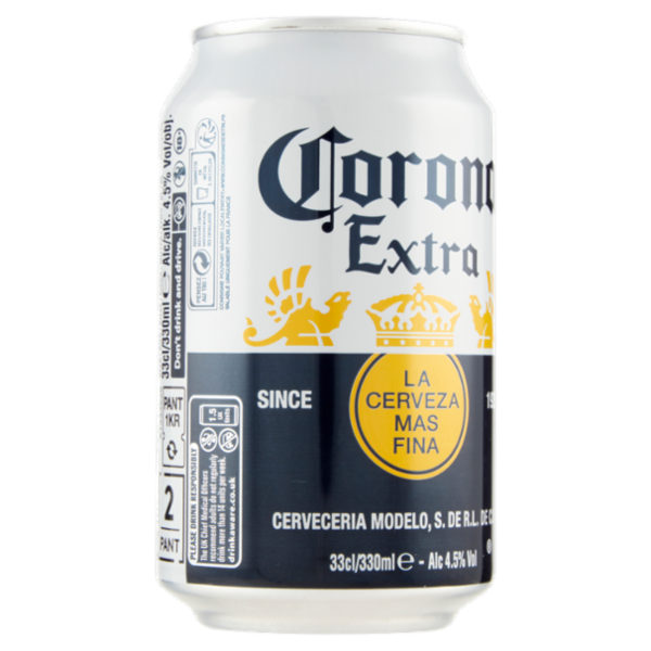 CORONA EXTRA Birra lager internazionale lattina 33cl