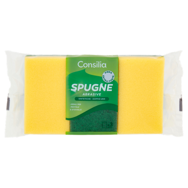 Consilia Spugne Abrasive Doppio Uso 3 pezzi