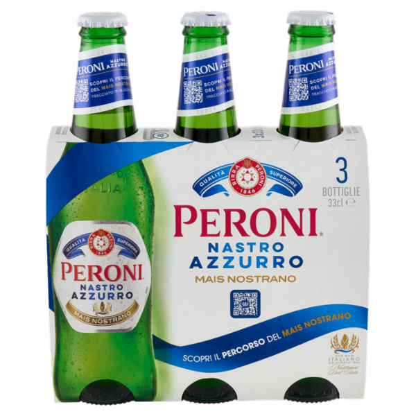 Peroni Nastro Azzurro Mais Nostrano Birra 3 x 33 cl