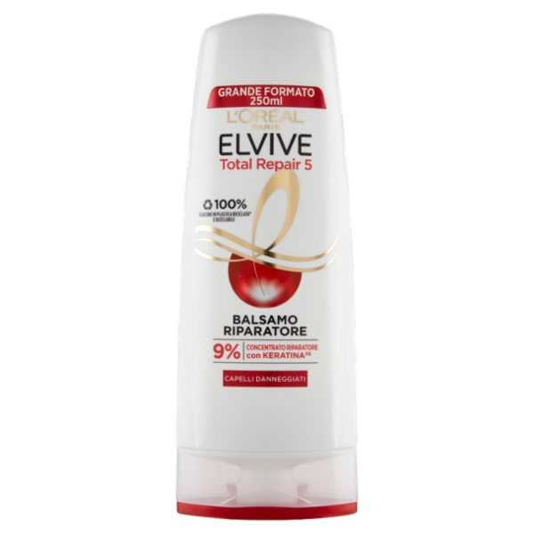 L'Oréal Paris Balsamo Elvive Total Repair 5, Per Capelli Danneggiati 250 ml