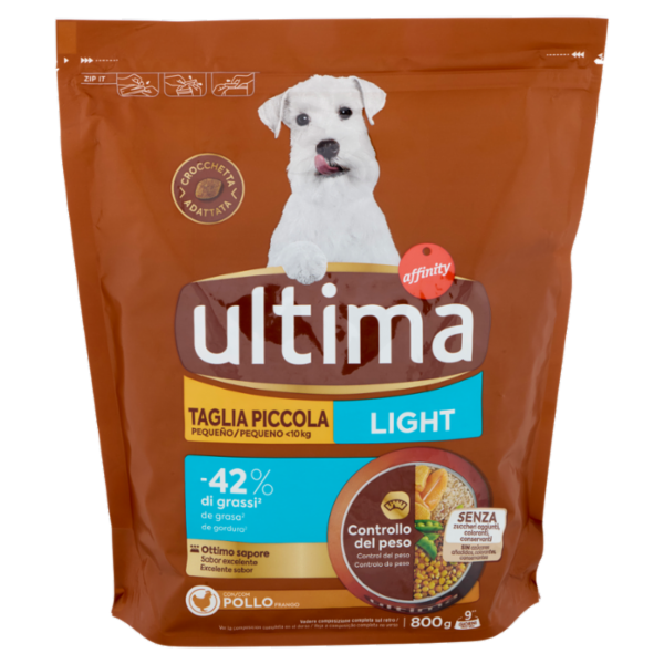 ultima Dog Taglia Piccola <10kg Light con Pollo 800 g