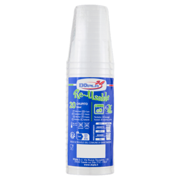 DOpla Re-Usable Chupito 50ml 20 pz