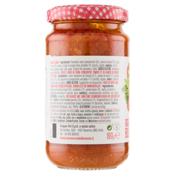 Le Conserve della Nonna Ragù alla Bolognese 190 g