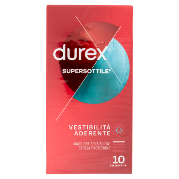 Durex Settebello Super Sottile Preservativi ad Alta Sensibilità , 10 Profilattici