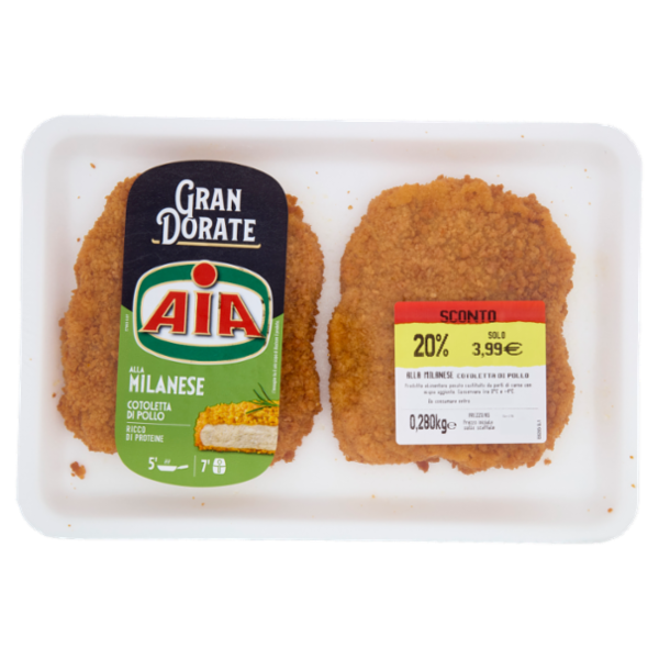 Aia Gran Dorate alla Milanese Cotoletta di Pollo 0,280 kg