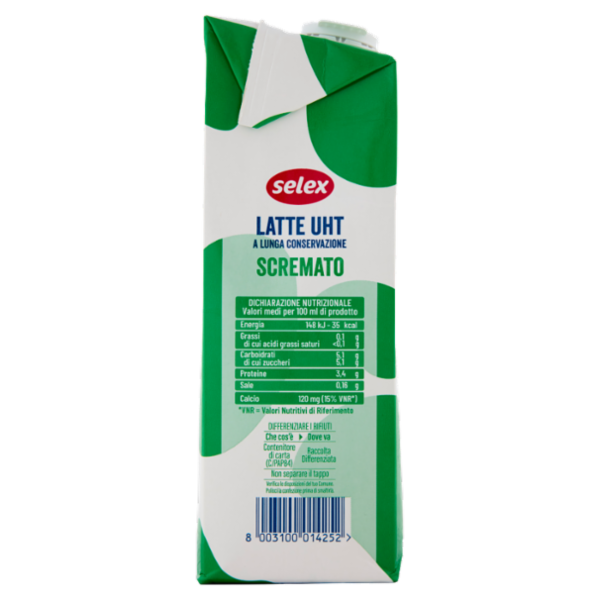 Selex Latte Uht Scremato 1 L