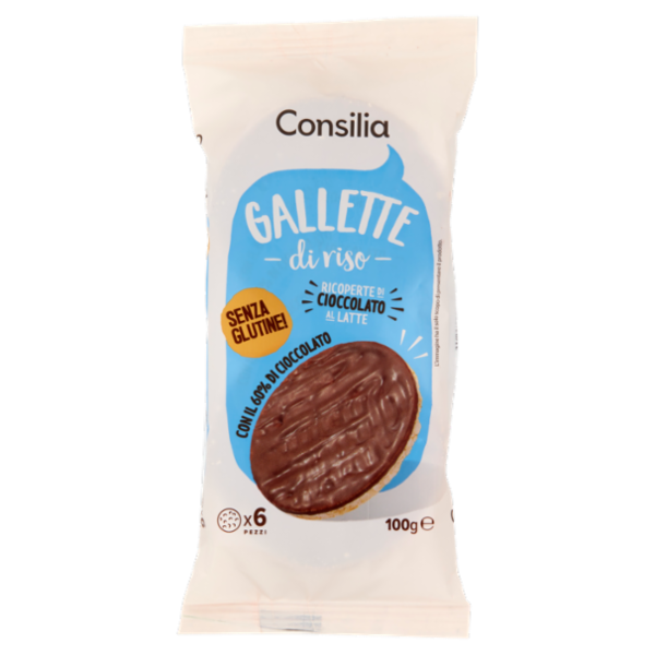 Consilia Gallette di Riso Ricoperte di Cioccolato al Latte 100 g