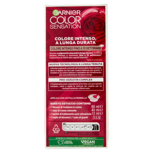 Garnier Color Sensation Colorazione Permanente in Crema 3.0 Castano Scuro