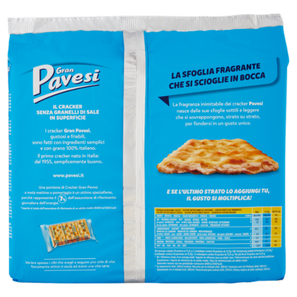 Gran Pavesi il Cracker Salato senza Granelli di Sale in Superficie 560g