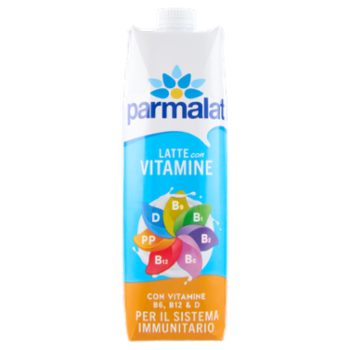 Parmalat Latte Con Vitamine B₉, B₁, B₂, B₆, B₁₂, PP, D 1000 Ml