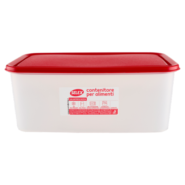 Selex Contenitore per Alimenti Freezer/Frigo Rettangolare 4,50 L