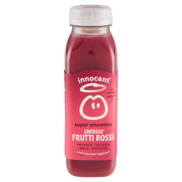 innocent super smoothie Energia* Frutti Rossi Fragola - Ciliegia - Mela - Guaranà 300 ml