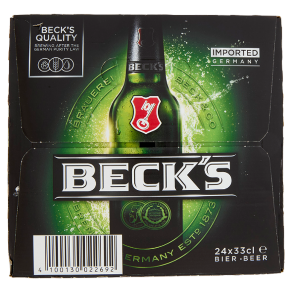 BECK'S Birra pilsner tedesca bottiglia 24x33cl