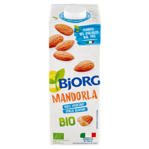 BJORG Mandorla Bevanda Vegetale Biologica, Senza Glutine, Prodotto in Italia, 1L