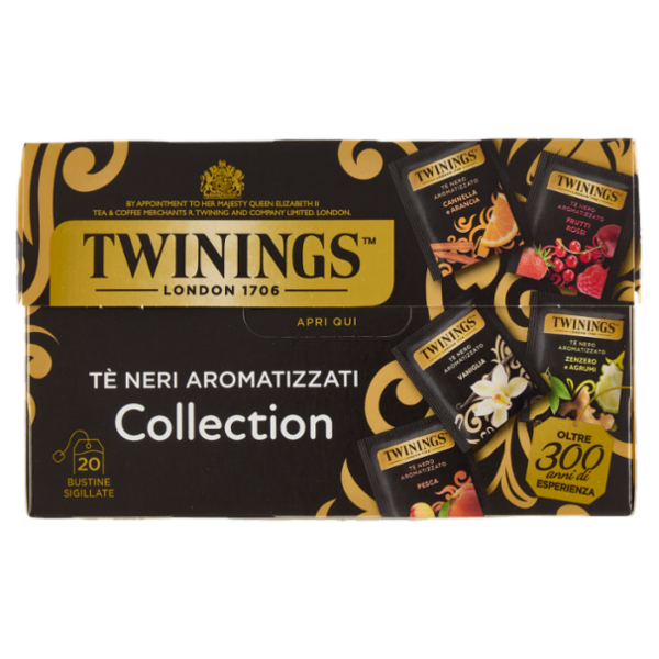 Twinings Tè Neri Aromatizzati Collection Confezione con 5 diversi tè neri 20 filtri The 40 g