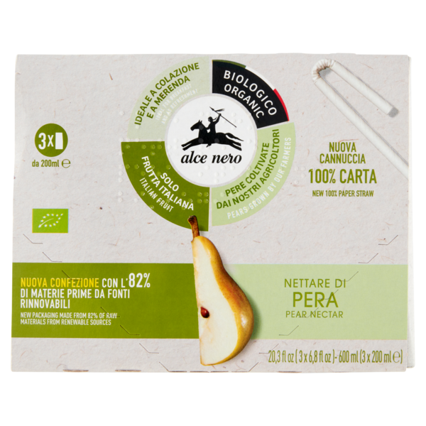 alce nero Nettare di Pera 3 x 200 ml