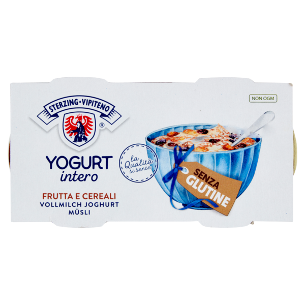 Sterzing Vipiteno Yogurt intero Frutta e Cereali Senza Glutine 2 x 125 g